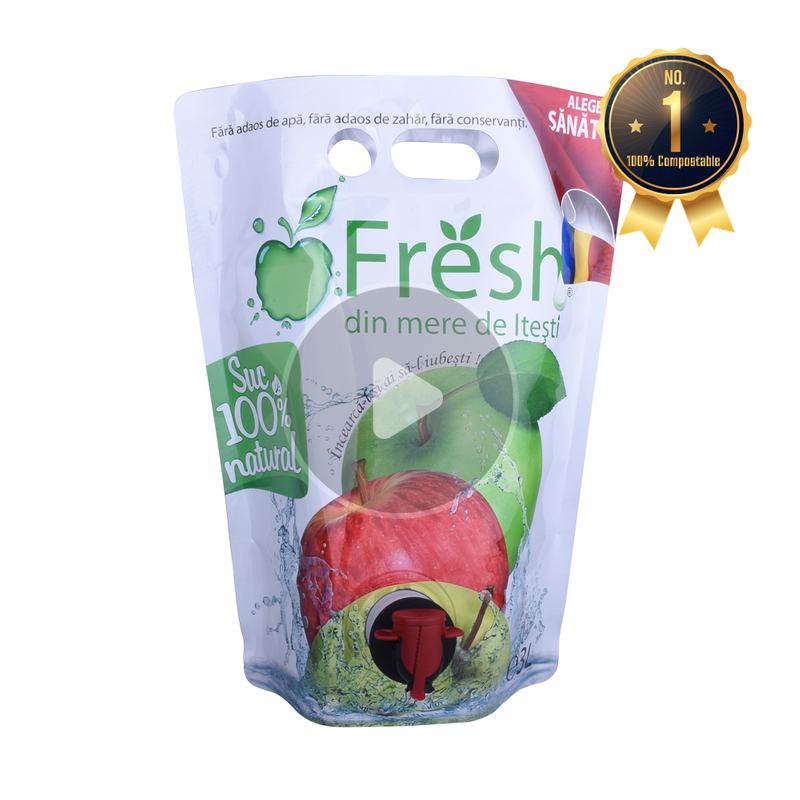 100% recycelbare Anti-Leakag-benutzerdefinierte gedruckte Gelee-Spoutbeutel
