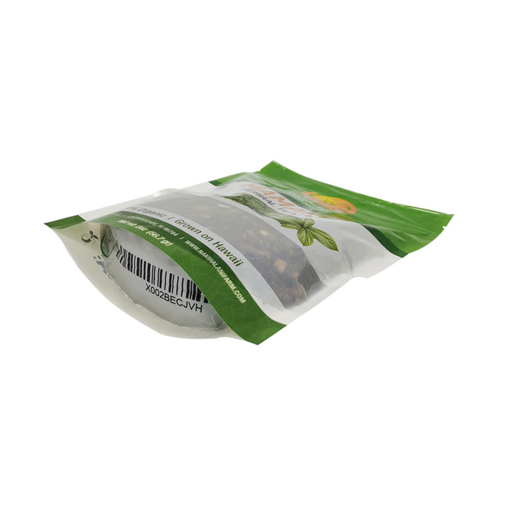 Recyceln metallisierte Barriere PLA kompostierbare maßgeschneiderte Stand -up -Beutel Grüne Tee Verpackungstasche