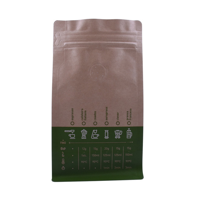 Quadratischer Bodenfeuchtigkeitsdickkaffeetasche mit heißem Stempellogo