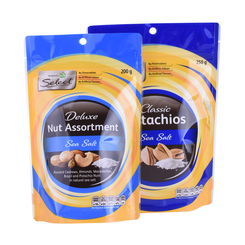 Hochwertiger glänzender Finish -Stand -up -Beutel Großhandel biologisch abbaubare Verpackungshersteller Nuts Bag zum Verkauf
