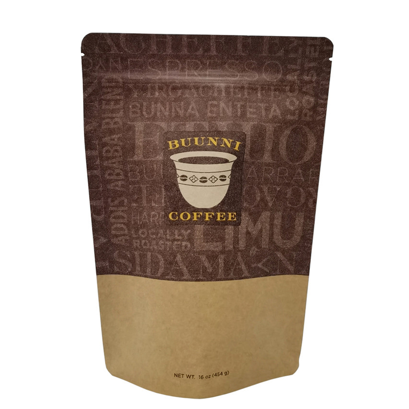 Erneuerbares maßgeschneidertes Logo Stand -up -Druckpapier -Kaffeetasche mit Ventil Großhandel