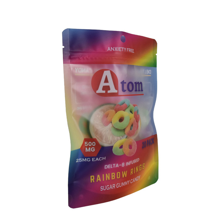 Bunte Druck kleiner Größe Reißverschluss Polybeutel, die gummiary Süßigkeiten verpacken