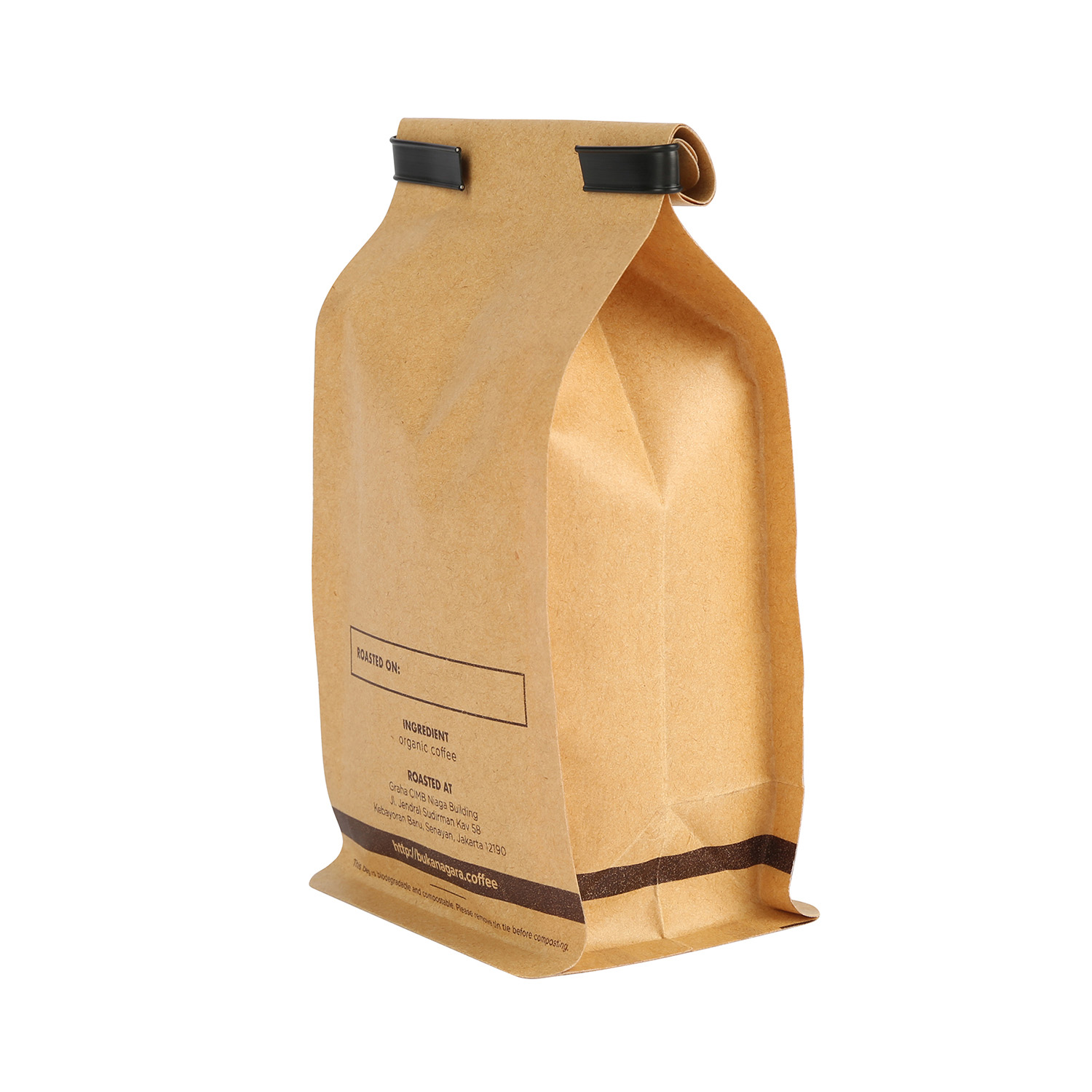 Kompostierbare biologisch abbaubare wasserdichte Box -Beutel -Kaffeebeutel
