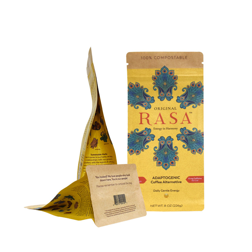 Kreatives Design, lackierender biologisch abbaubarer Sachet wiederverschließbar, Kraftpapierpapierpapierpersonalierter Kaffeebeutel