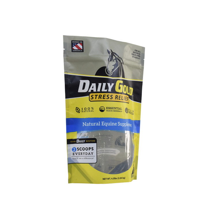 Benutzerdefinierte biologisch abbaubare Kunststoff Vollmattes Finish Compostable Cellophanbeutel Hologramm Stand -up -Beutel Haustiernahrung Verpackung