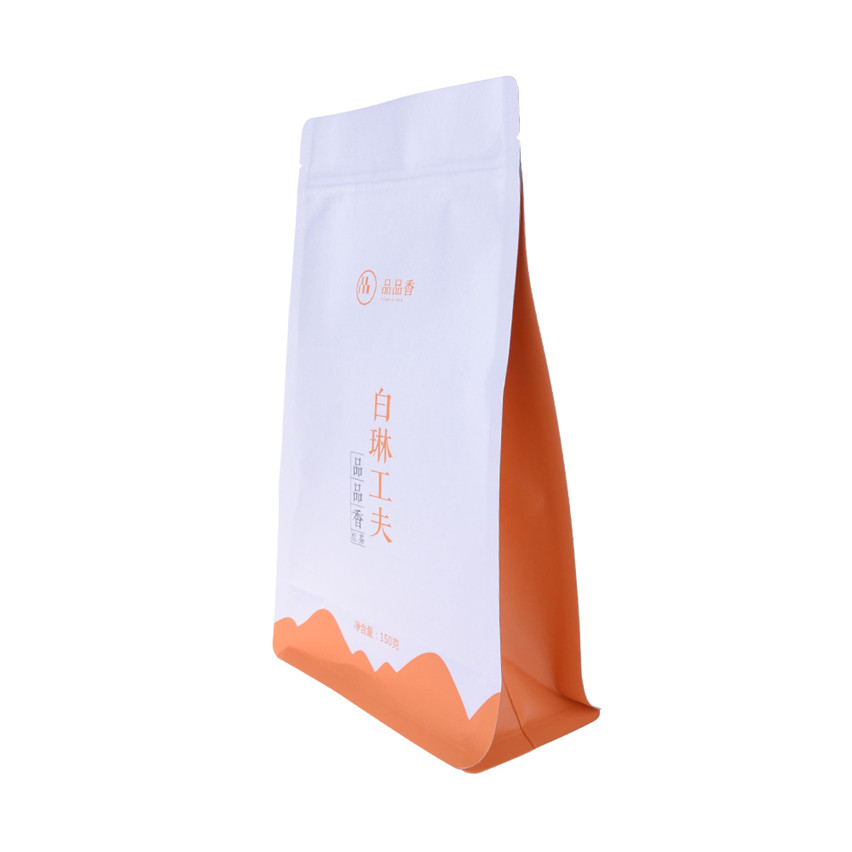 Druckschock glänzend Finish leerer Tee PVC Reißverschluss Pyramiden Teebeutel