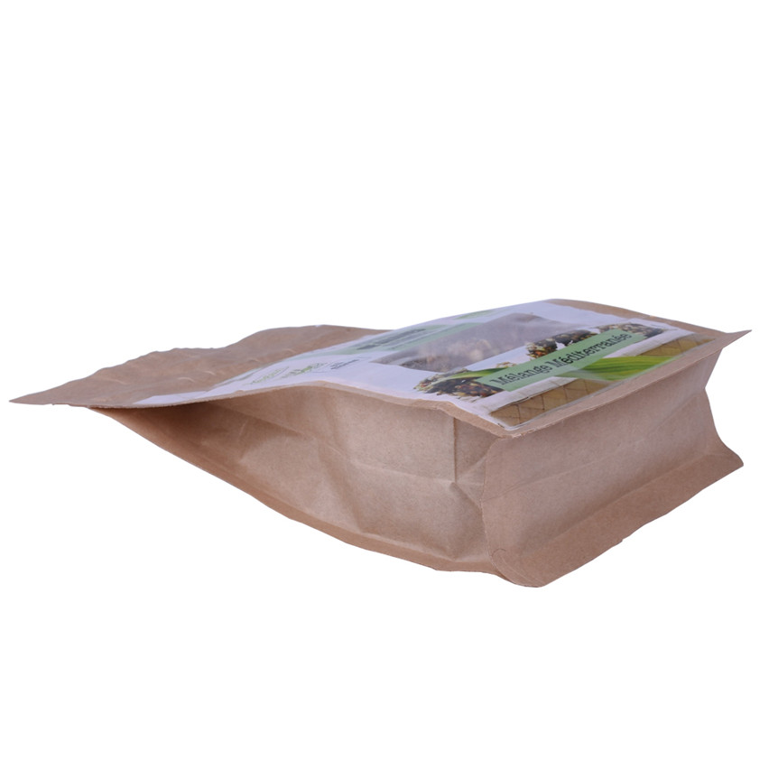 Umweltfreundliche Kraftpapier flacher Boden Keksverpackungstaschen Großhandel