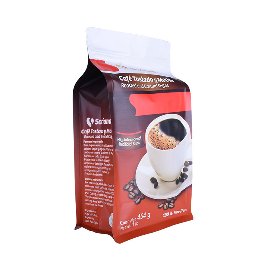 Great -Qualitäts -Drucken farbenfrohe Flachboden Aluminiumfolie Kaffeetasche