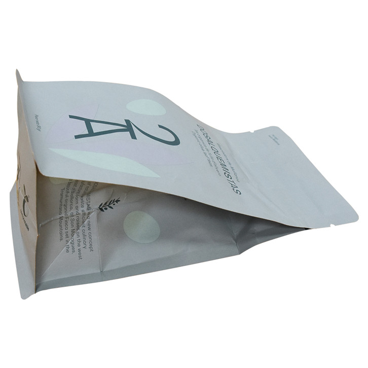 Customized Print Biologisch abbaubare Kraft wiederverschließbare nachhaltige Verpackungsbeutel mit DIN -Zertifizierung