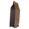 Custom kompostierbare Kraftpapier schwarzer Kaffeetaschen mit Ventil im flachen Unterbeutel