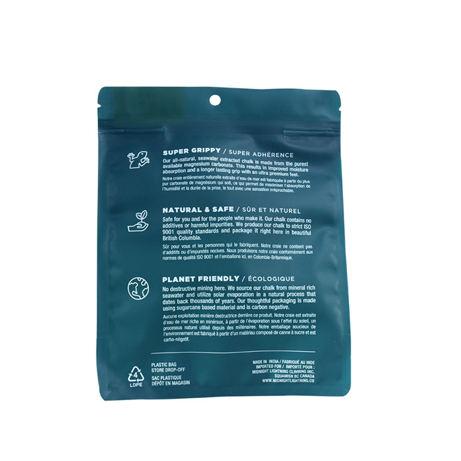 Bunte Druck um Ökofreundliche recycelbare U -Boden -Siegeltaschen zum Verpacken mit Tränenkerbe