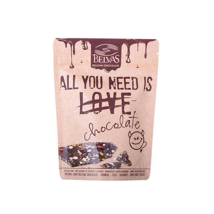 Nachhaltige Öko -Verpackung, die für Schokolade mit bedrucktem Logo kompostabel ist