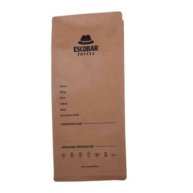 Kompostierbare kompostierbare flexible Verpackungszip Rund -Rundbuden -Papiertüte mit höchster Qualität