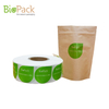  Customized Cellophan Aufkleber Kompostierbares Etikett Ökofreundliche Paste auf dem Schmerzbeutel