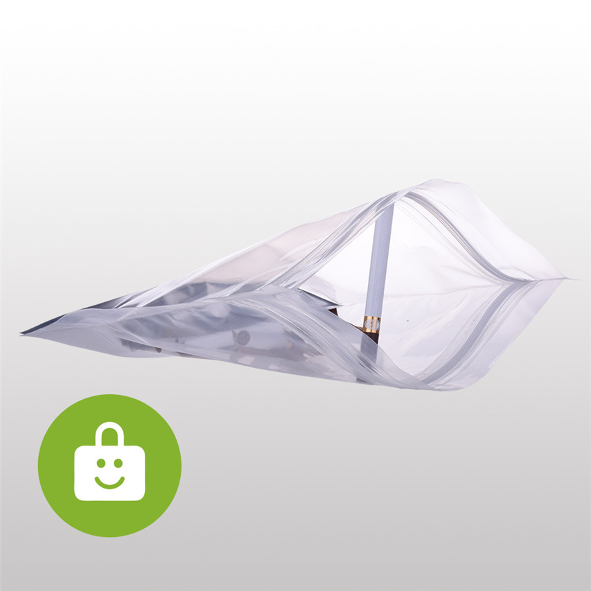 Personalisiertes Logo laminierter biologisch abbaubarer wiederverschließbarer Taschen drucken transparent