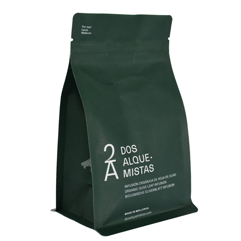  Druckschock Top kompostierbare Verpackungshersteller Plastikbeutel mit Ventilverpackung benutzerdefinierte Kaffeetaschen 