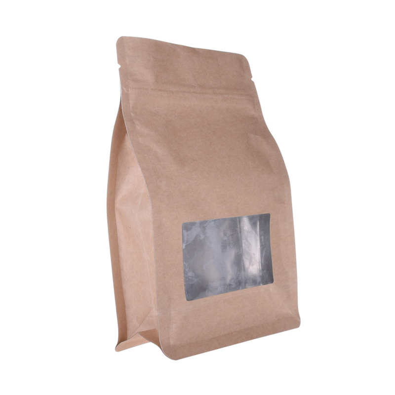 Heißverkauf Kraftpapier Kraftfensterbeutel biologisch abbaubare Verpackungsbestände Kraft Food Bags