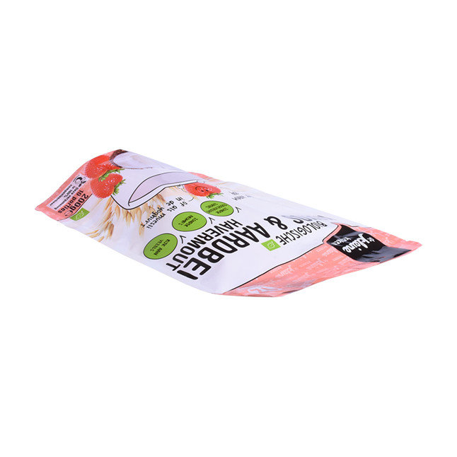 Wiederverschleizwertiges Druckverschluss Feuchtigkeitsdicht recycelbarer Papiertüten Boden Zwickel Haferflocken Smoothie-Tasche