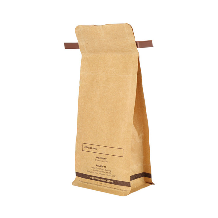 Neues Design Heißes Stempel flacher Boden Papier benutzerdefinierte biologisch abbaubare Kunststoff -Probengröße Kaffeetaschen