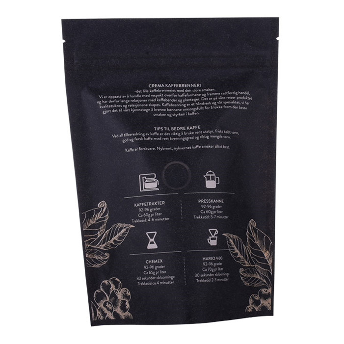 Standup -Papier kompostierbar und biologisch abbaubarer Beutelkaffeetasche mit Ventil