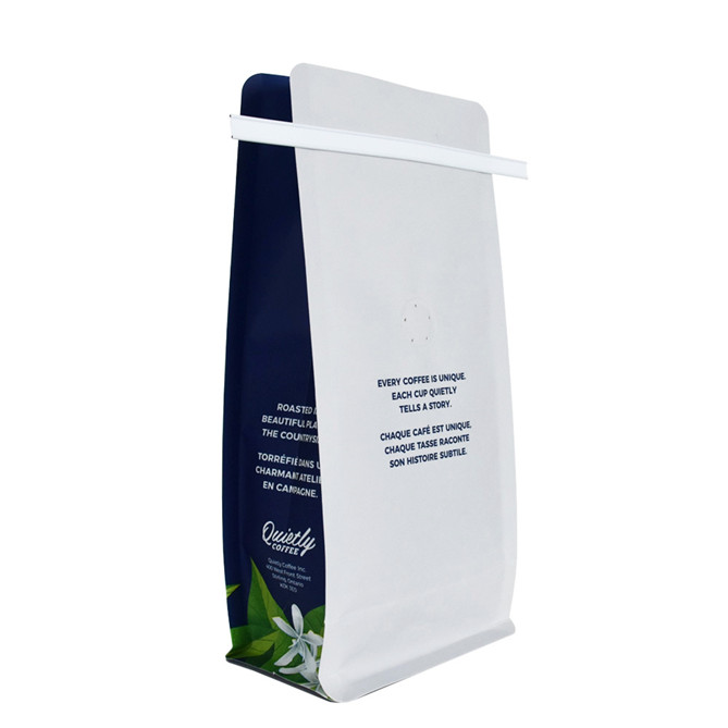 Hochwertiges flacher Boden -Bio -Kaffeebohnenverpackung mit Bioventil