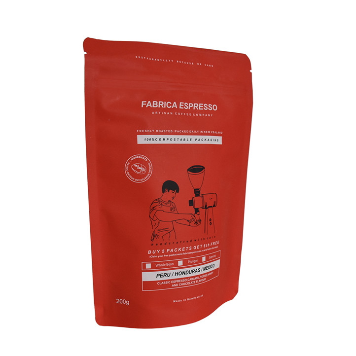 Offset -Druck Reißverschluss Plastik stehen Kaffeebeutel mit Ventil