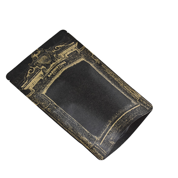 Digitaldruck wiederverschließbarer Druckverschluss Stand der Kraftpapierkaffeetasche mit Ventil