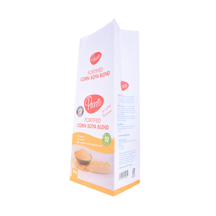 Flachbodenbeutel Druck auf Papier Öko -Lebensmittelverpackung Mehlbeutel mit individueller Größe