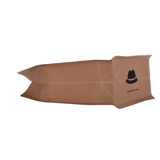 Kompostierbare kompostierbare flexible Verpackungszip Rund -Rundbuden -Papiertüte mit höchster Qualität
