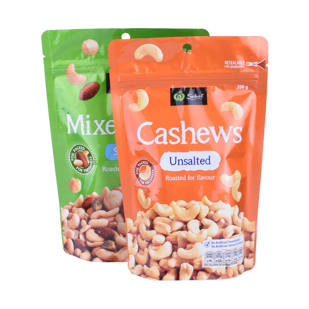 Recycelbare Quad Seal Cashnew Nuts Bags