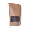 Biologisch abbaubare Taschen 100% kompostierbarer benutzerdefinierter Stand -up -Verpackungsbeutel mit klarem Fenster