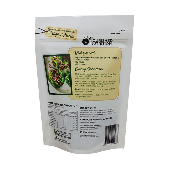 Benutzerdefinierte Tasche für Salat gekochte Lebensmittelverpackungen biologisch abbaubar
