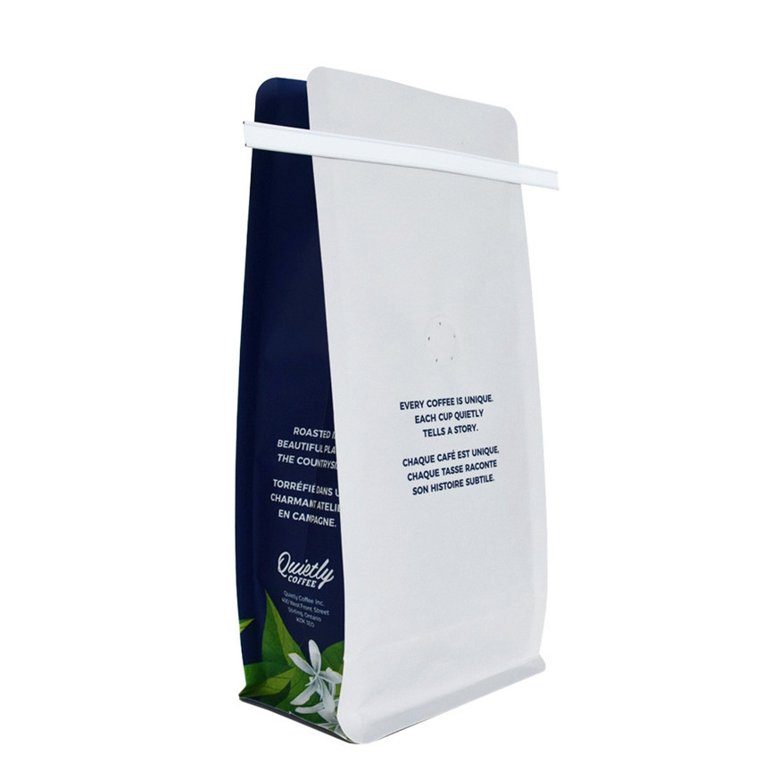 Fabrikverkauf akzeptieren biobasierte Reißverpackungsbeutel mit Plastikkaffeebohnen