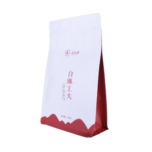 Custom quadratisch unterer Papiertüte Großhandel für Teeverpackung durch Gravure -Druck gedruckt