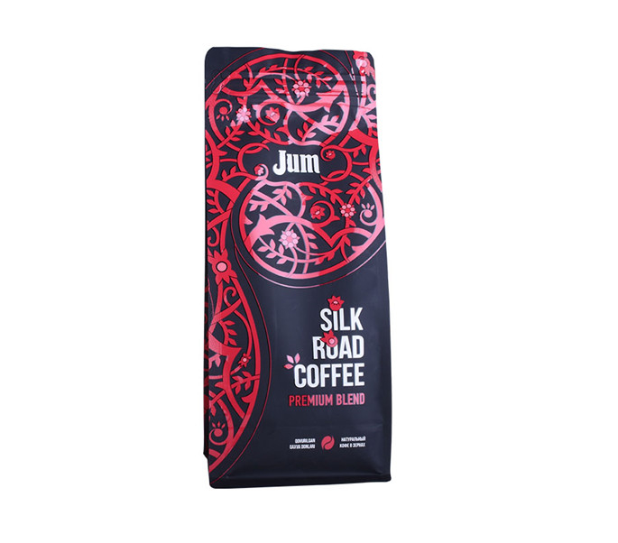 Flexible Verpackung Zip Lock Custom Logo Kompostierbarer Quad -Versiegelungs -Kaffeebeutel