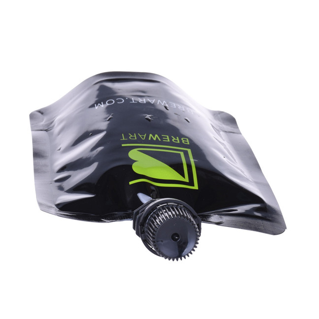 Custom Heat Dichtung recycelte matte schwarze Stand -up -Alkoholbeutel
