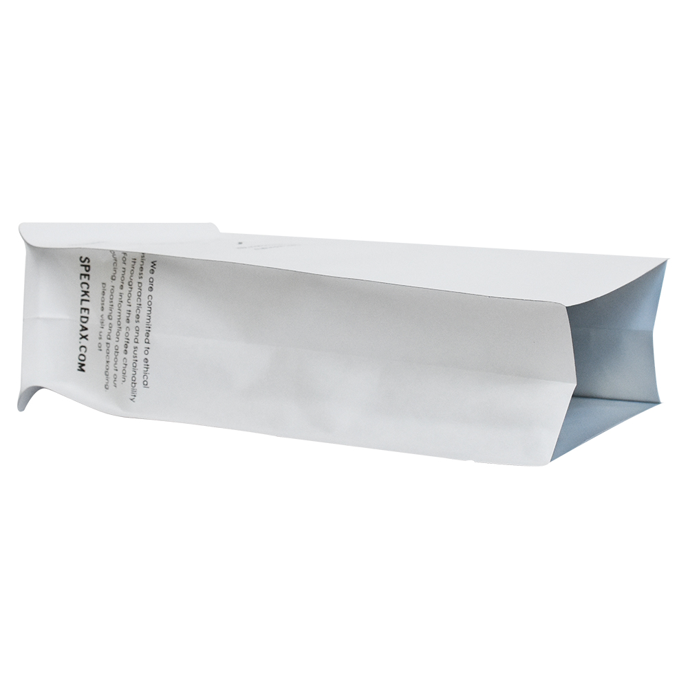 Anpassungsgewohnte Logo laminierter Aluminiumfolienbox unten weißer Papierbeutel ohne Reißverschluss