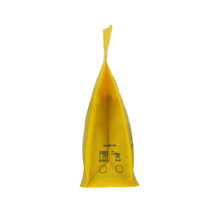 Flache untere nachhaltige Verpackung aus recycelten Materialien Kaffeeverpackung mit Druckschock