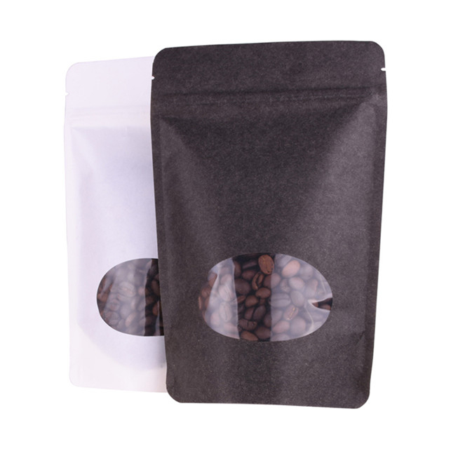 Kompostierbare weiße Kraftkaffee -Druckverschlussbeutel doyPack biobased