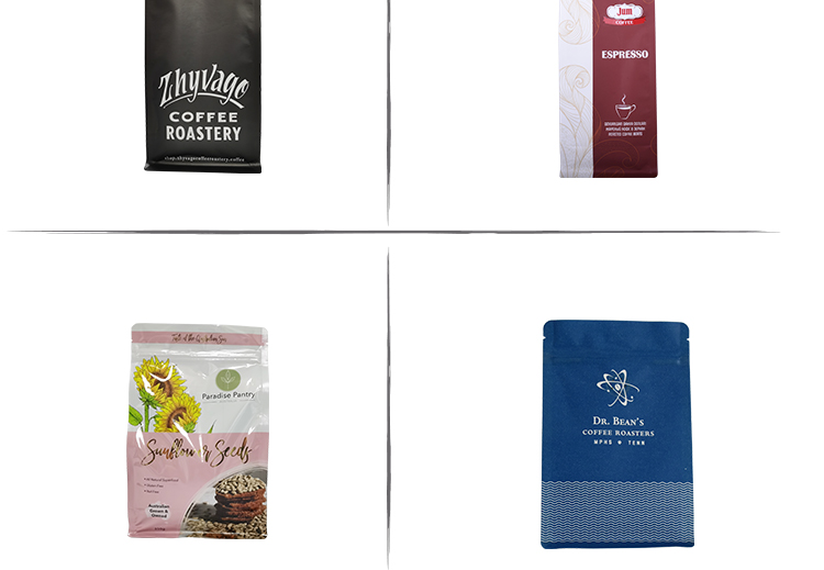 方 底 咖啡袋 - 蓝白 _04