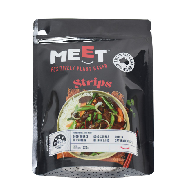 Customized Tear Notch Bottom Doseted Bags Food Verpackung Recycling Flat Bodbeutel