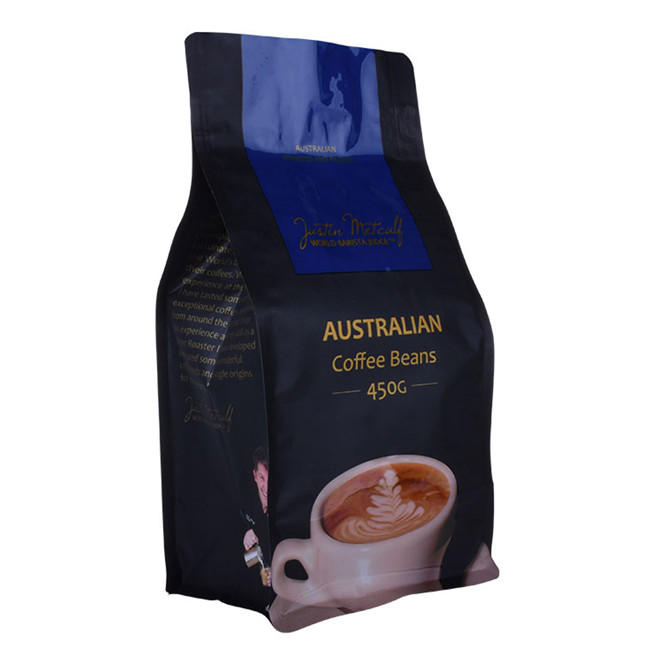 China Produktblockboden Hitze Dichtbarbeutel in Schachtel Kaffee Kaffee Peeling Verpackung