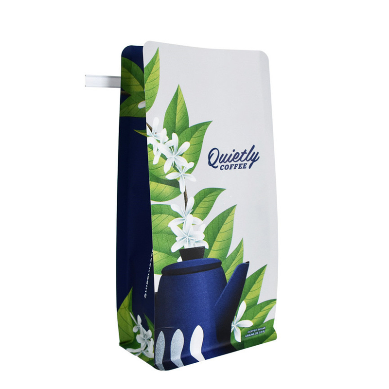 Fabrikverkauf akzeptieren biobasierte Reißverpackungsbeutel mit Plastikkaffeebohnen