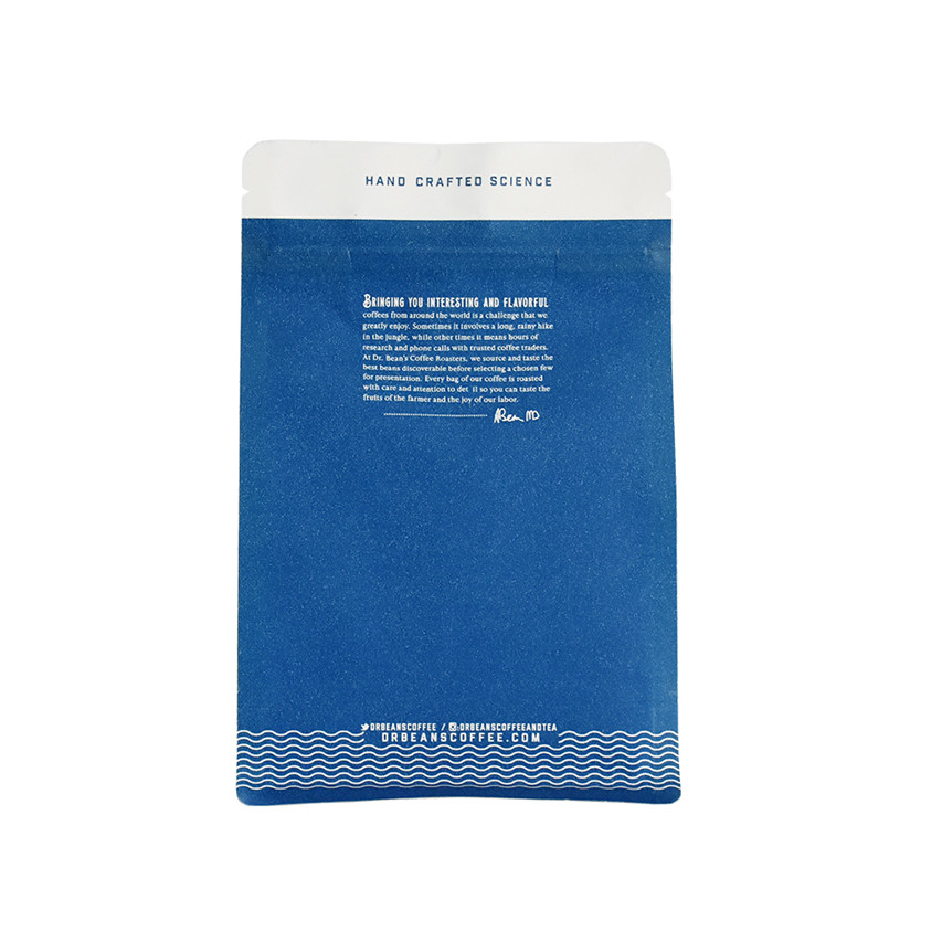 Heizdichtung feuchtigkeitsdicht biologisch abbaubarer Verpackungsbestände flacher Bodenbeutel Reißverschluss Custom Coffee Bag Druck