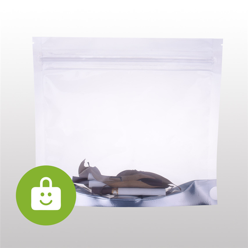 Personalisiertes Logo laminierter biologisch abbaubarer wiederverschließbarer Taschen drucken transparent