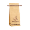 Low MOQ Black Matte wiederverschließbares Papier stehen klare personalisierte Kaffeebeutel