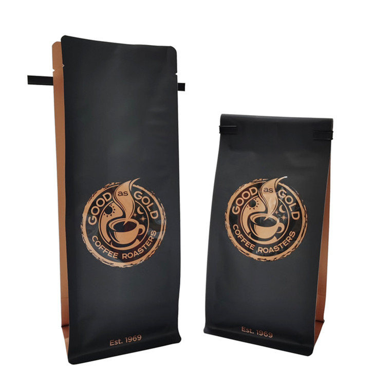 Neuester Gravure -Druck flacher untere Kraftpapier biologisch abbaubarer Packagebeutel Kaffeebeutelgröße