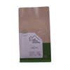 Fabrikversorgung Kraftpapier 8oz Blockboden Kaffeebeutel mit Pocket Reißverschluss