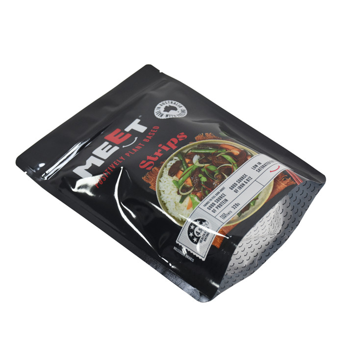 Customized Print Großhandel Zip Lock Compostable Black Bag
