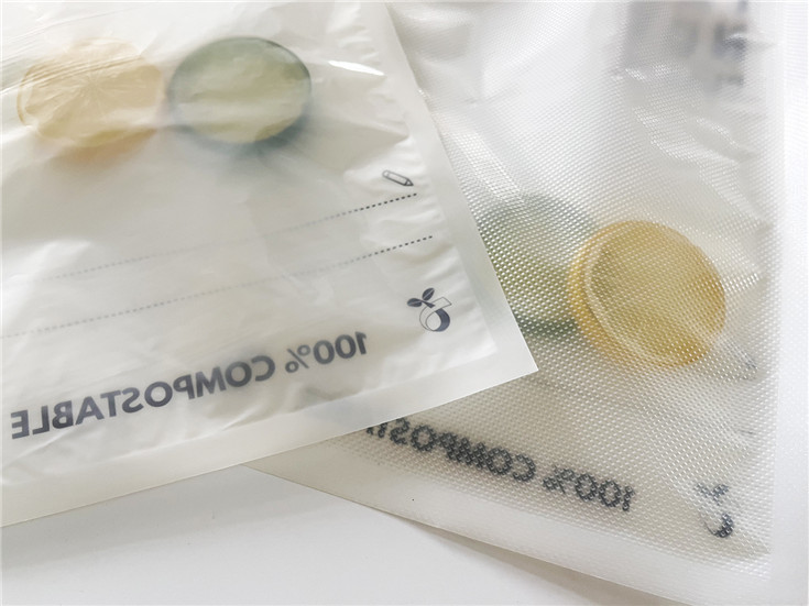 Neuer Stil maßgeschneiderter Heizdichtung kompostierbarer Vakuumbeutel Plastik